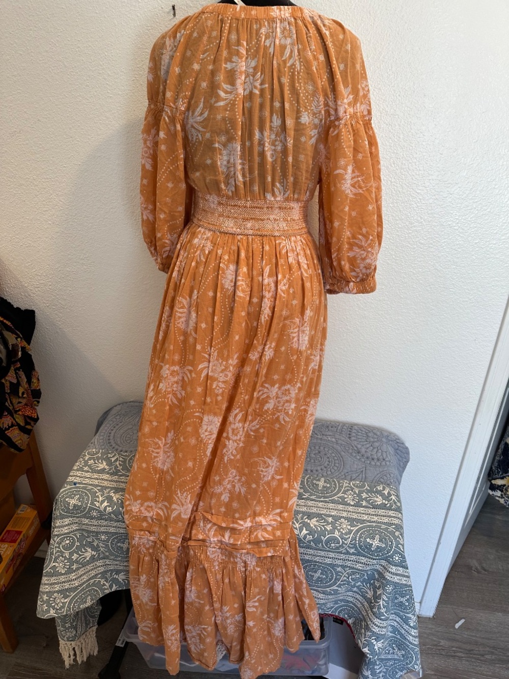 Free People Golden Hour Maxi Peasant Tiered Dress - Picture 9 of 14